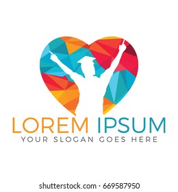 Successful people vector logo design. Health and success logo.