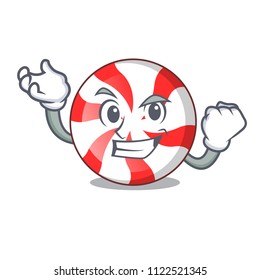Successful peppermint candy character cartoon
