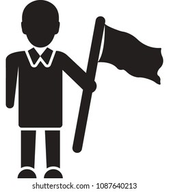 
Successful person solid, glyph icon
