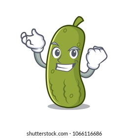 Successful pickle character cartoon style