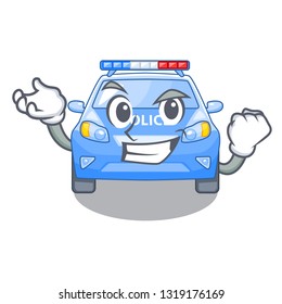 Successful police car in the shape character