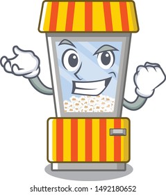 Successful popcorn vending machine in a character