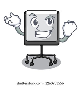 Successful presentation board character in table blank