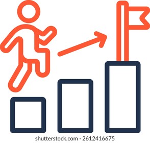 Successful Project Icon Color Line Vector Illustration