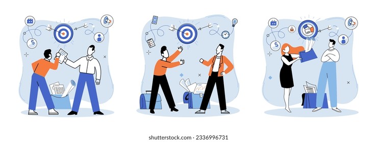 Successful project launch. Vector illustration. A development project idea, seed from which innovative solutions cgrow Project launch management, glue holding all elements of project together