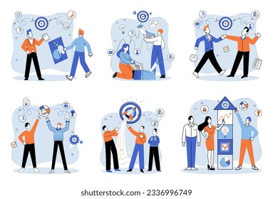 Successful project launch. Vector illustration. A development project idea, catalyst for revolutionary change Project launch management, backbone of seamless project execution