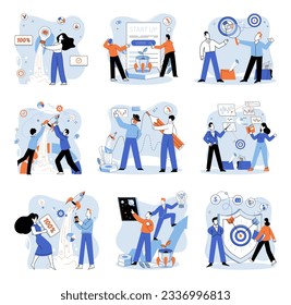 Successful project launch. Vector illustration. Project launch startup, brave dive into seof possibilities A development project idea, foundation stone of potential breakthrough Project launch