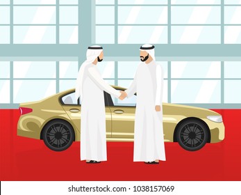 Successful purchase of a gold car by an Arab man