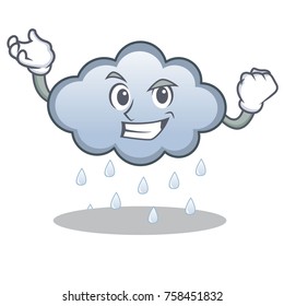 Successful rain cloud character cartoon
