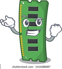 Successful RAM memory card the mascot shape