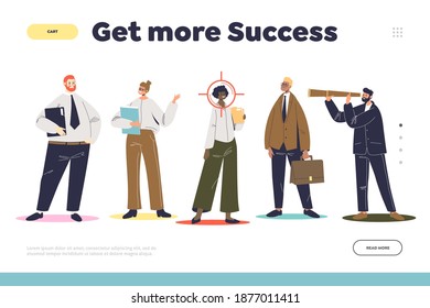 Successful recruiment process concept of landing page with male hr choosing best candidate of group of employees. Headhunting and human resources. Flat vector illustration