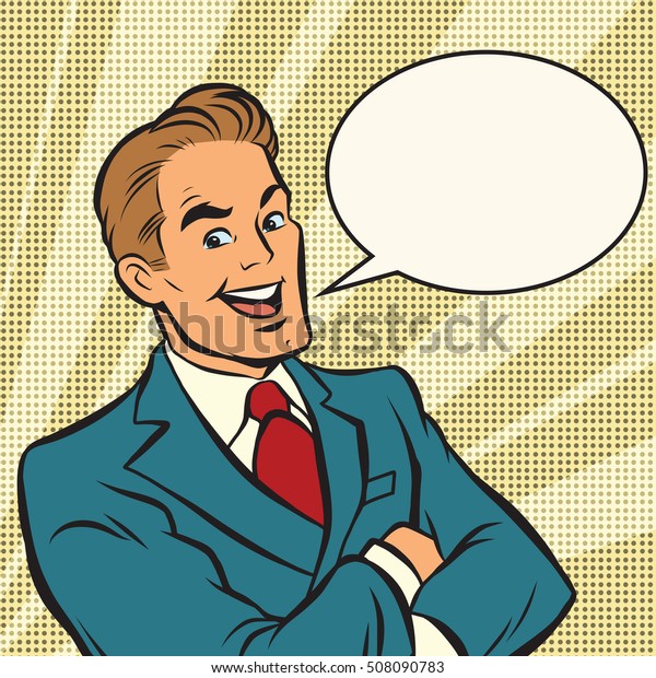 Successful Retro Businessman On Comic Strip Stock Vector (Royalty Free ...