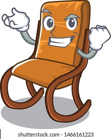 Successful rocking chair isolated in the character