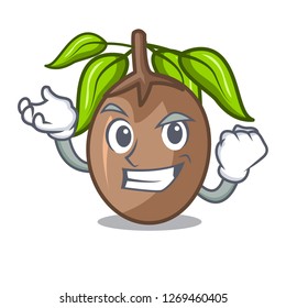 Successful sapodilla fruit isolated on the mascot