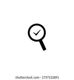 Successful search research vector icon