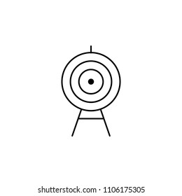Successful shoot. Darts target aim icon on white background. Vector illustration.