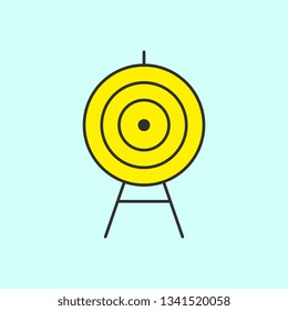 Successful shoot, Darts target aim mono color icon . Simple colorvector of Amusement icons for UI and UX, website or mobile application