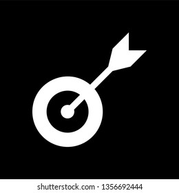 Successful shoot - Darts target aim icon - Goal sign