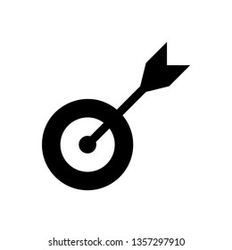 Successful shoot - Darts target aim icon - Goal sign