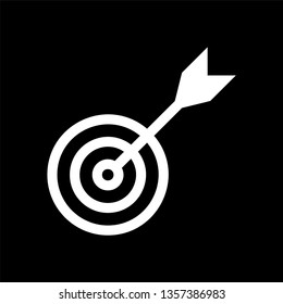 Successful shoot - Darts target aim icon - Goal sign