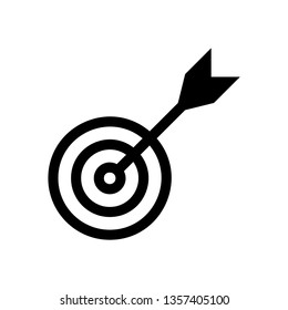 Successful shoot - Darts target aim icon - Goal sign