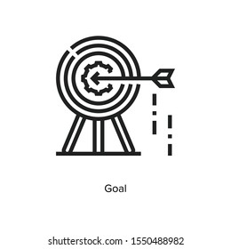 Successful shoot. Darts target aim icon on white background. Vector illustration.