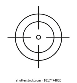 Captura exitosa. Icono de objetivo de dardos sobre fondo blanco. Ilustración vectorial.