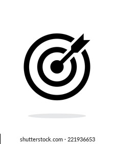 Successful shoot. Darts target aim icon on white background. Vector illustration. - Shutterstock ID 221936653