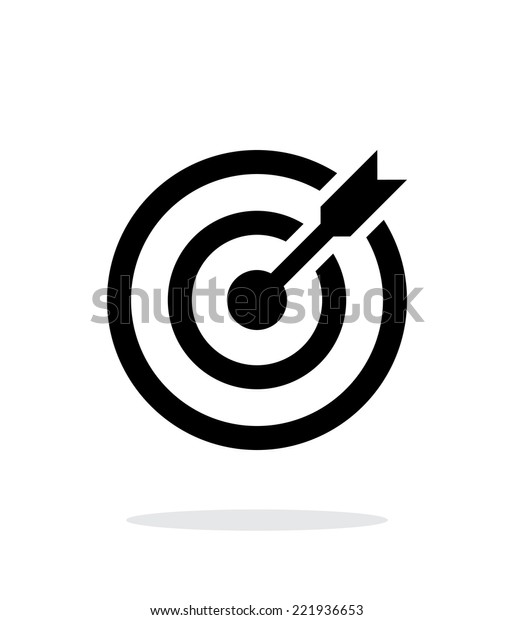 Successful shoot. Darts target aim icon on\
white background. Vector\
illustration.