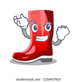 Successful single of boots isolated on mascot