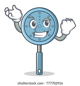 Successful skimmer utensil character cartoon