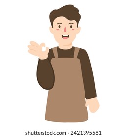 successful small business owner illustration