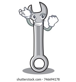 Successful spanner character cartoon style