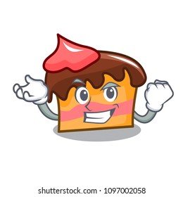 Successful sponge cake character cartoon