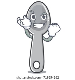 Successful spoon character cartoon style