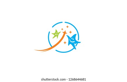 successful star vector icon logo