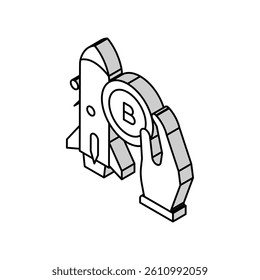 successful start ico isometric icon vector. successful start ico sign. isolated symbol illustration