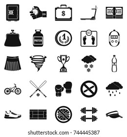 Successful start icons set. Simple set of 25 successful start vector icons for web isolated on white background