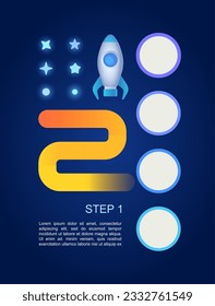 Successful startup infographic chart design element set. Abstract vector symbols for infochart with blank copy spaces. Kit with shapes for instructional graphics. Visual data presentation