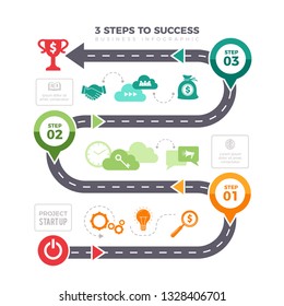 Successful steps infographic. Business graphs pyramid levels achievement mission vector infographic elements