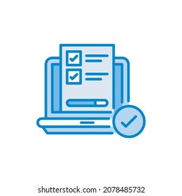 Successful Submission vector blue colours Icon Design illustration. Web And Mobile Application Symbol on White background EPS 10 File