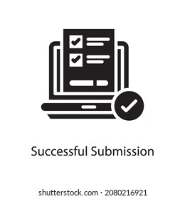Successful Submission vector Solid Icon Design illustration. Web And Mobile Application Symbol on White background EPS 10 File