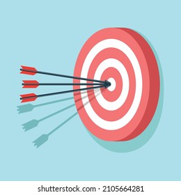 Successful target business illustration vector