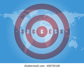 successful target on world map