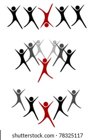 Successful teams. Vector illustration