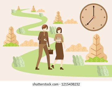Successful time management concept, time management.