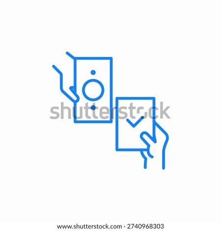 successful transfer icon sign vector