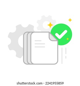 successful upload, document will be processed concept illustration flat design vector eps10. modern graphic element for landing page, empty state ui, infographic, icon