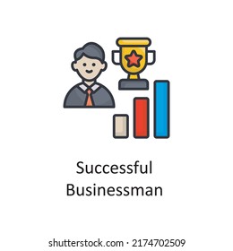 Successful vector Filled outline Icon Design illustration. Project Managements Symbol on White background EPS 10 File