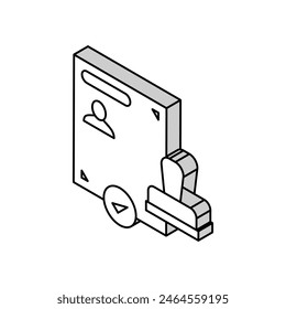 successful visa obtaining isometric icon vector. successful visa obtaining sign. isolated symbol illustration